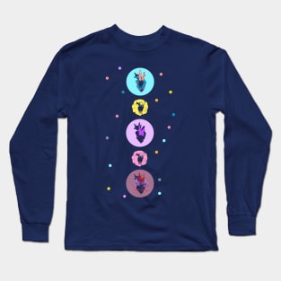 heart colors abstract illustration Long Sleeve T-Shirt